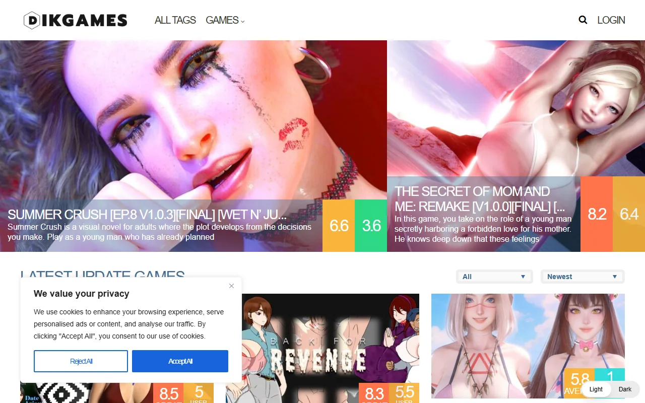 Screenshot of Dikgames